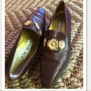 Escada Brown Vintage Loafers